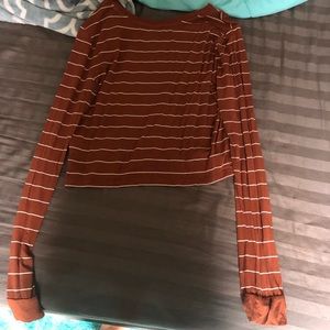 Burnt orange crop top